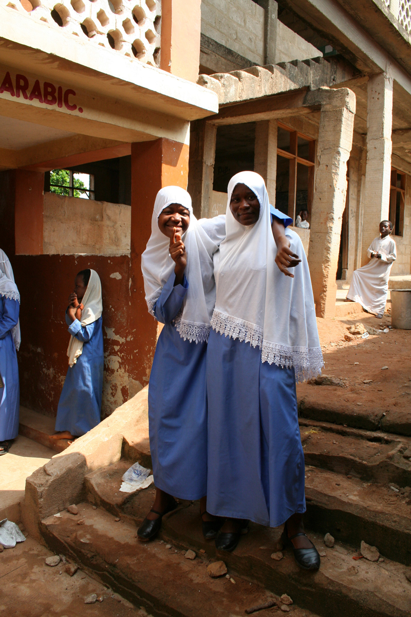 Two Female Students at an Islamic/secular school 