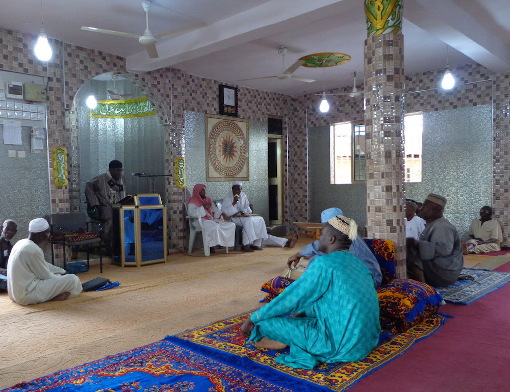Mossi Chief and Followers at Mosque